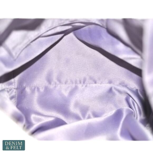 Coach Signature Canvas White Leather Trim Crossbody Shoulder Bag Lilac Lining - Picture 13 of 15